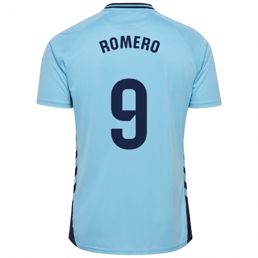 גברים Elías Romero #9 תכלת הרחק ג'רזי 2025/26 חולצה קצרה