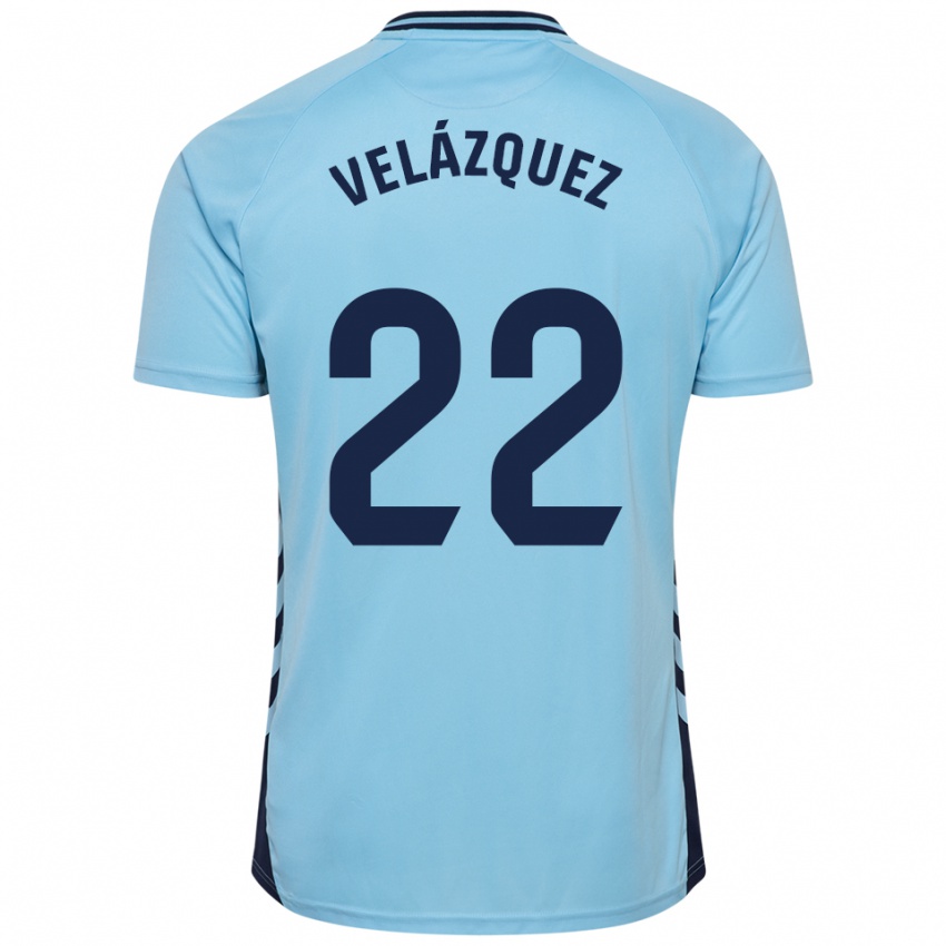 גברים Brian Velázquez #22 תכלת הרחק ג'רזי 2025/26 חולצה קצרה