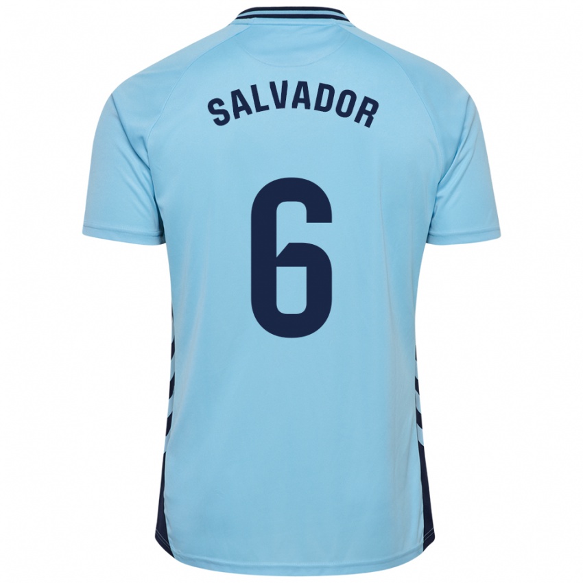 גברים פול סלבדור #6 תכלת הרחק ג'רזי 2025/26 חולצה קצרה