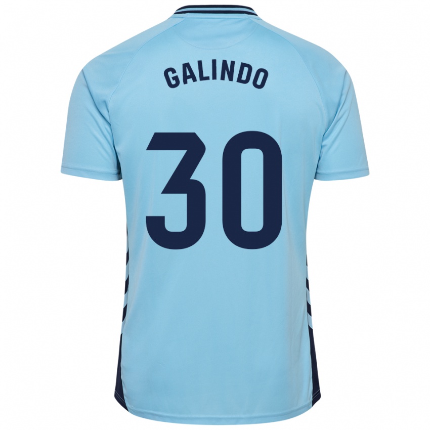 גברים Cristian Galindo #30 תכלת הרחק ג'רזי 2025/26 חולצה קצרה