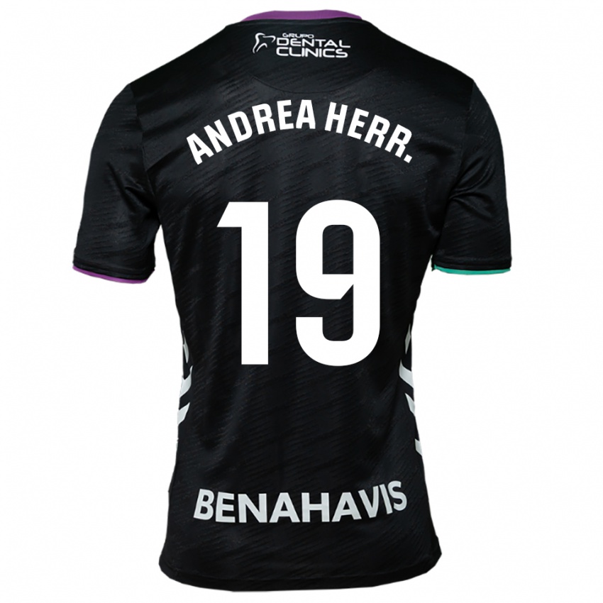 גברים Andrea Herrero Valiente #19 שחור סגול ירוק הרחק ג'רזי 2025/26 חולצה קצרה