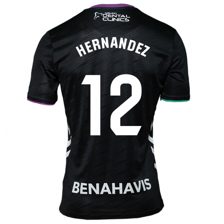 גברים Juanma Hernandez #12 שחור סגול ירוק הרחק ג'רזי 2025/26 חולצה קצרה