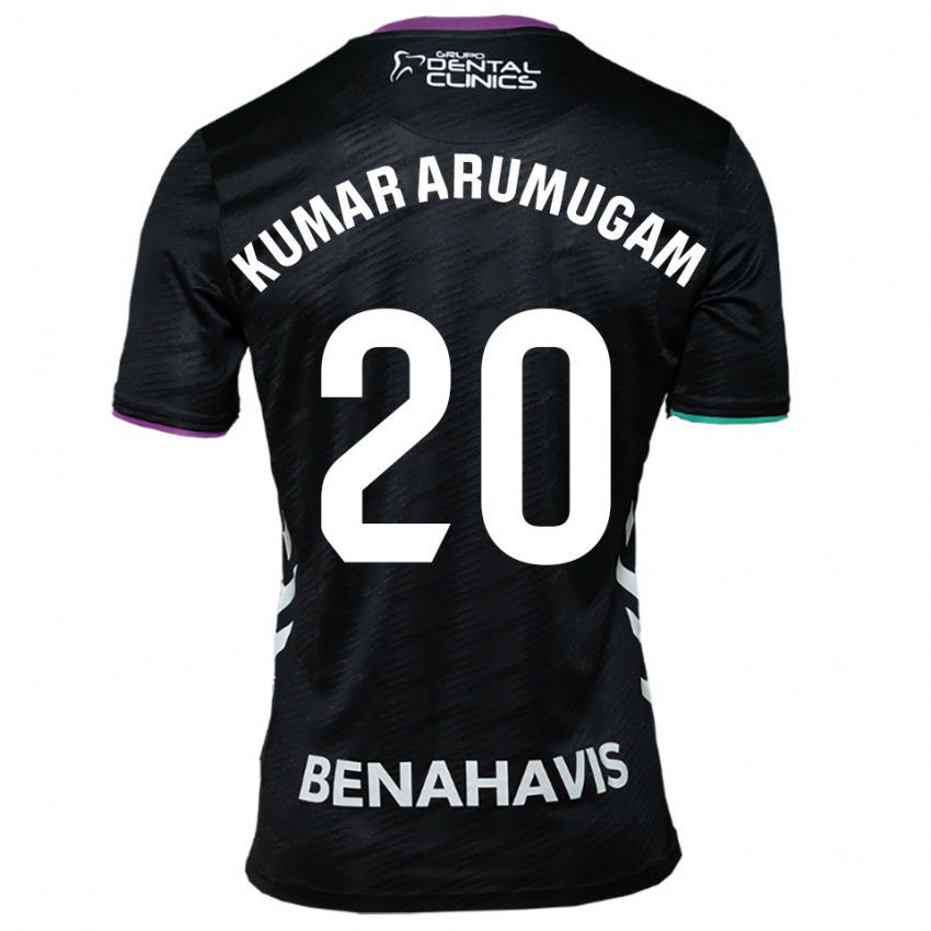 גברים Suk Kumar Arumugam #20 שחור סגול ירוק הרחק ג'רזי 2025/26 חולצה קצרה