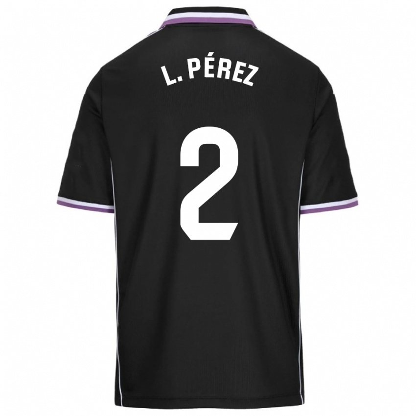 גברים לואיס פרז #2 סגול שחור הרחק ג'רזי 2025/26 חולצה קצרה