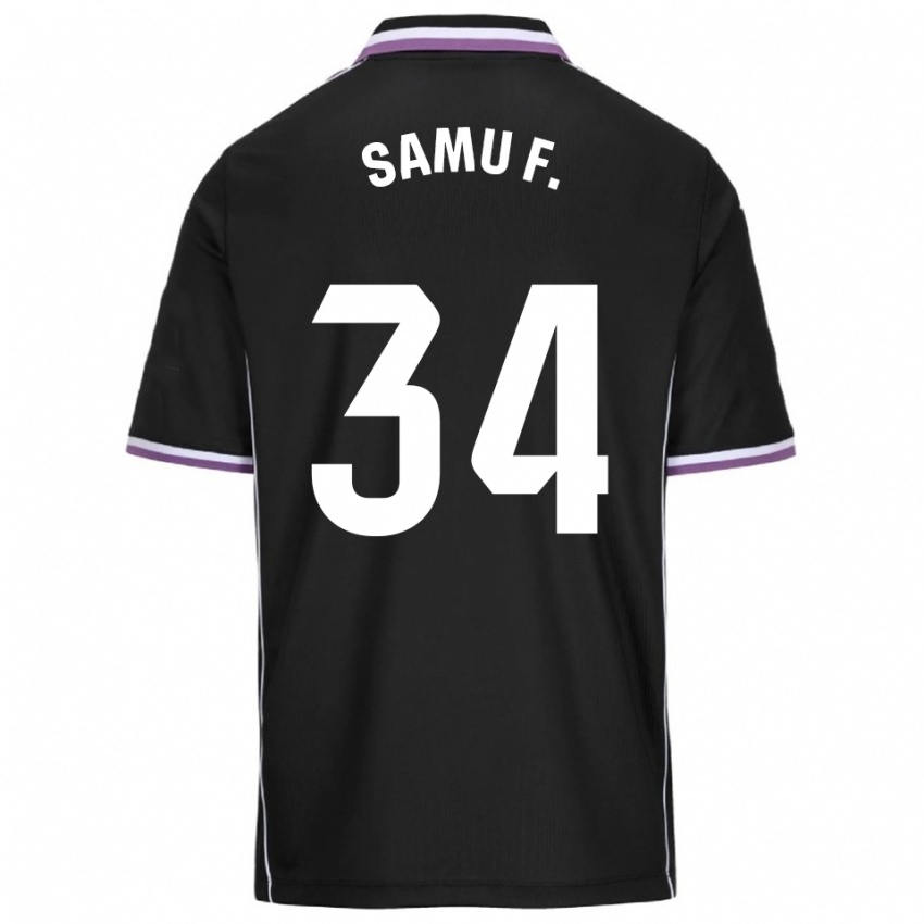 גברים סמו פרננדס #34 סגול שחור הרחק ג'רזי 2025/26 חולצה קצרה