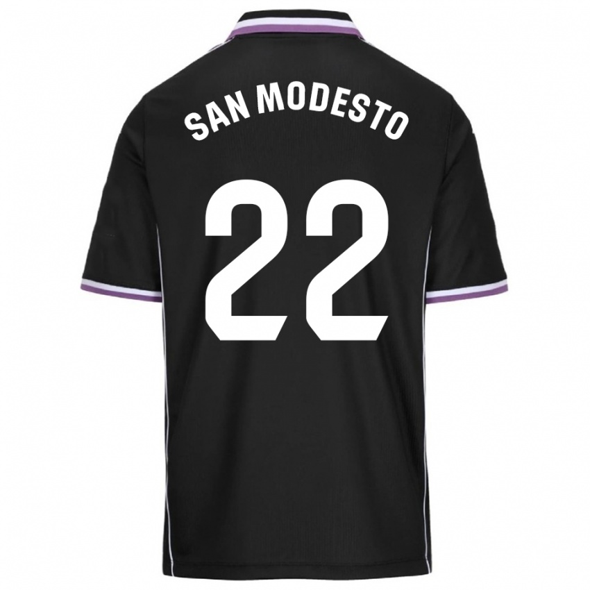 גברים הוגו סן מודסטו #22 סגול שחור הרחק ג'רזי 2025/26 חולצה קצרה