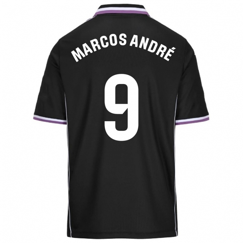 גברים מרקוס אנדרה #9 סגול שחור הרחק ג'רזי 2025/26 חולצה קצרה