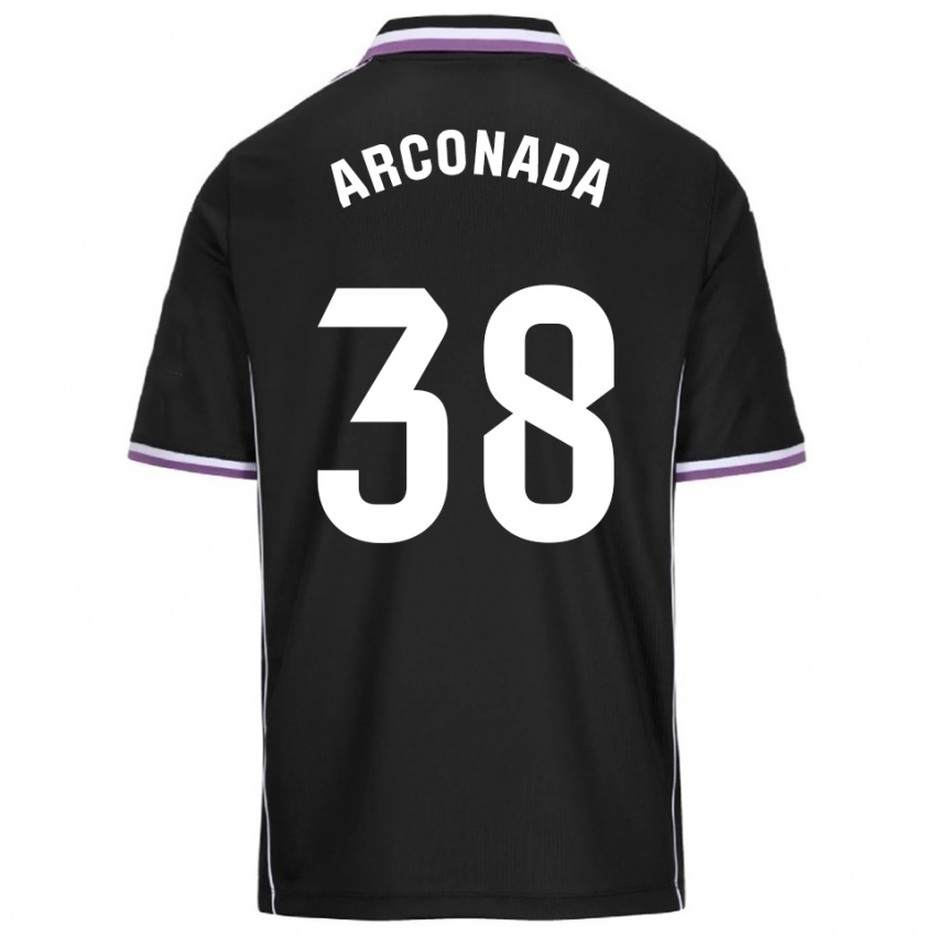 גברים דייגו ארקונדה #38 סגול שחור הרחק ג'רזי 2025/26 חולצה קצרה