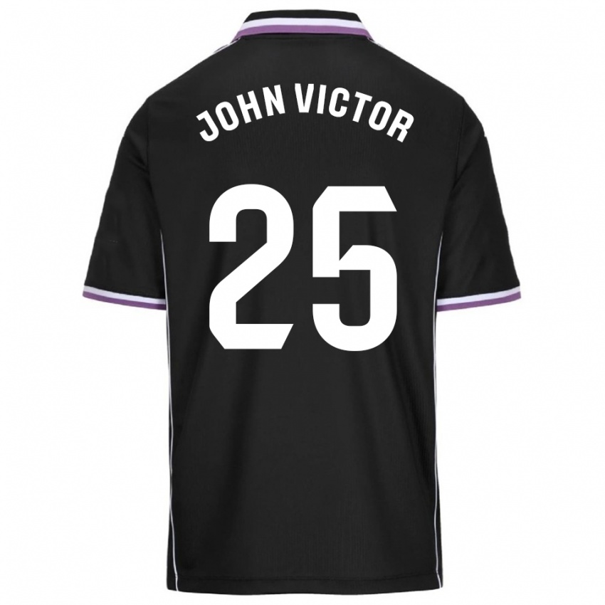 גברים ג'ון ויקטור #25 סגול שחור הרחק ג'רזי 2025/26 חולצה קצרה