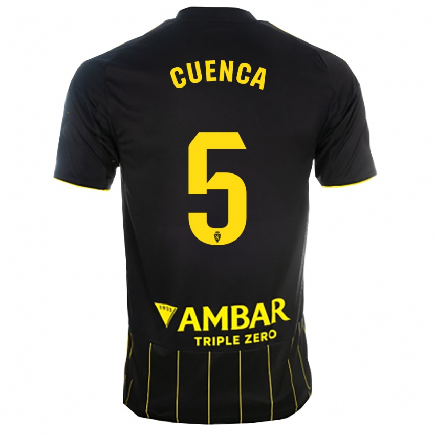 גברים מרקוס קואנקה #5 שחור צהוב הרחק ג'רזי 2025/26 חולצה קצרה