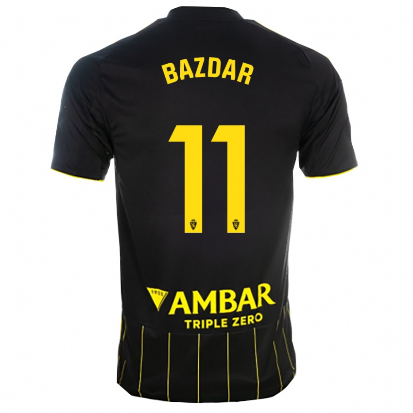 גברים סאמד באזדאר #11 שחור צהוב הרחק ג'רזי 2025/26 חולצה קצרה