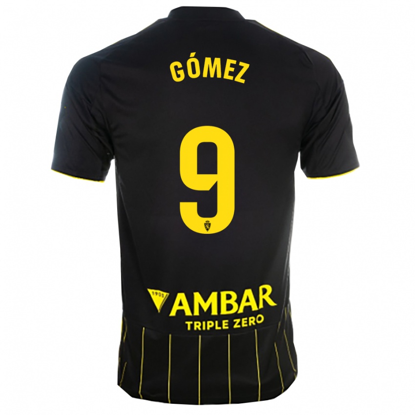גברים דניאל גומס אלקון #9 שחור צהוב הרחק ג'רזי 2025/26 חולצה קצרה