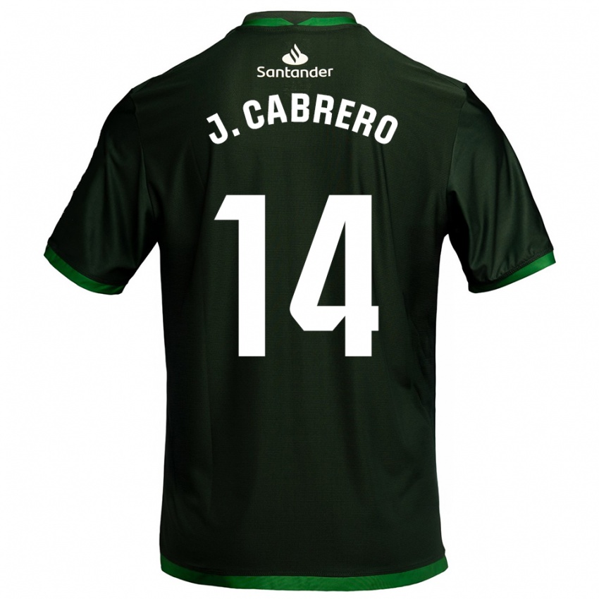 גברים Jimena Cabrero De La Llama #14 ירוק כהה הרחק ג'רזי 2025/26 חולצה קצרה