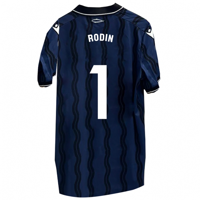 גברים Antonio Rodin #1 כחול כהה שחור הרחק ג'רזי 2025/26 חולצה קצרה