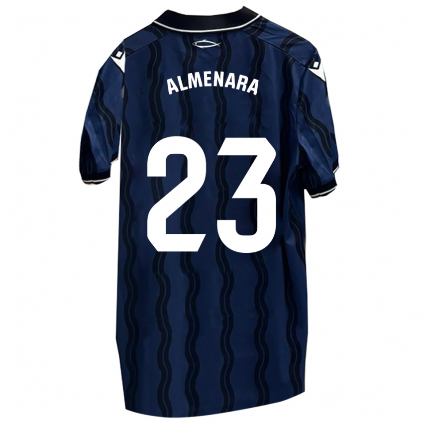 גברים גונסאלו אלמנרה ארננדס #23 כחול כהה שחור הרחק ג'רזי 2025/26 חולצה קצרה