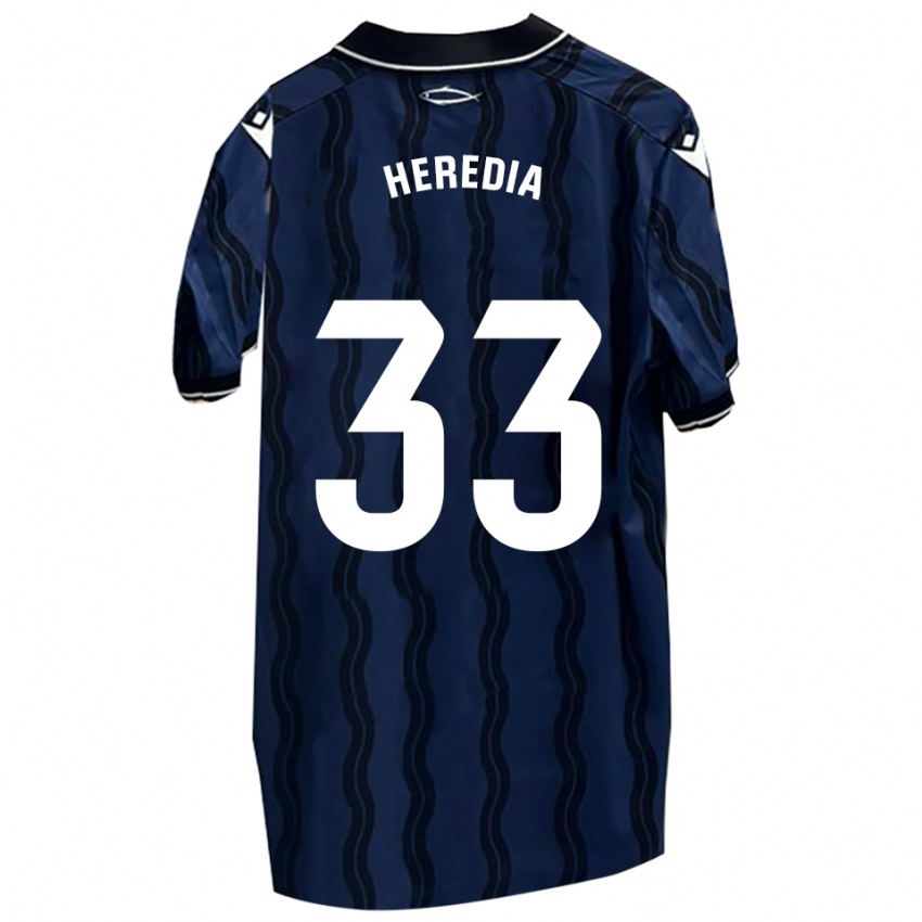 גברים חואן פדרו הרדיה אגילאר #33 כחול כהה שחור הרחק ג'רזי 2025/26 חולצה קצרה