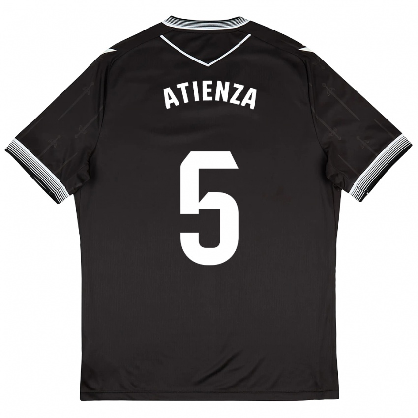 גברים מיגל אטיאנסה #5 שחור לבן הרחק ג'רזי 2025/26 חולצה קצרה
