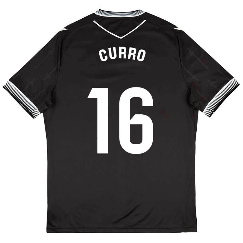 גברים קורו סאנצ'ס #16 שחור לבן הרחק ג'רזי 2025/26 חולצה קצרה
