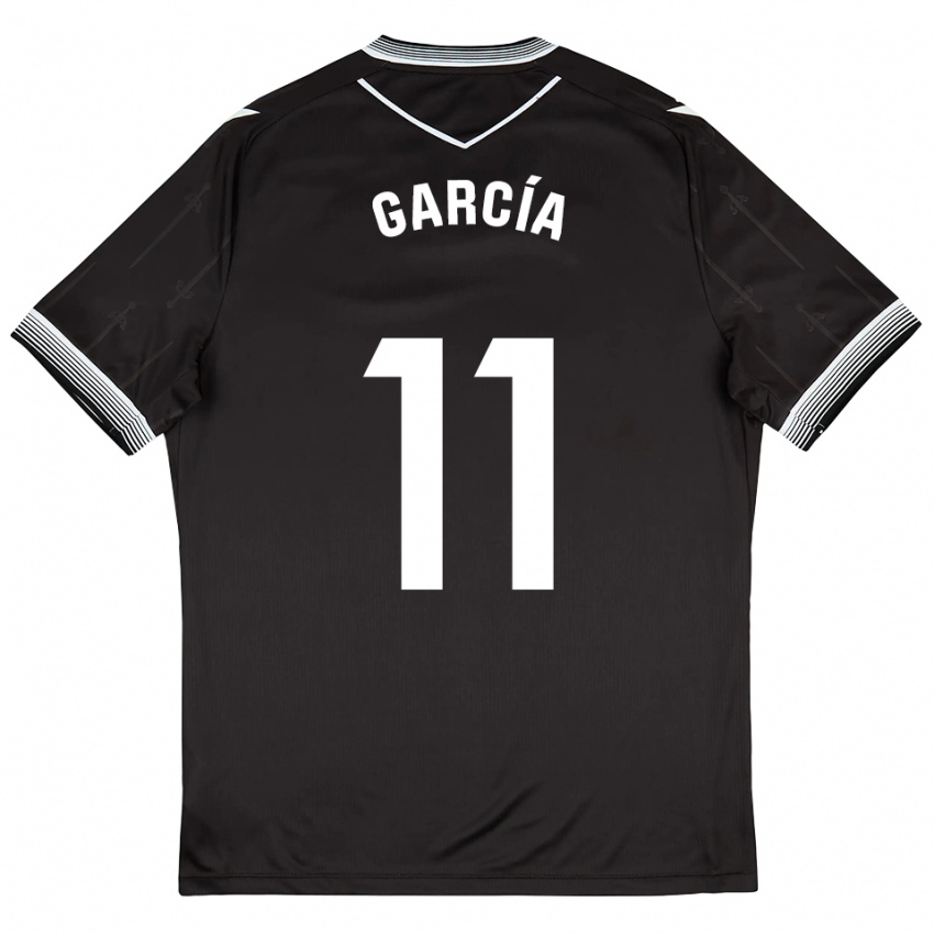 גברים Fermín García #11 שחור לבן הרחק ג'רזי 2025/26 חולצה קצרה