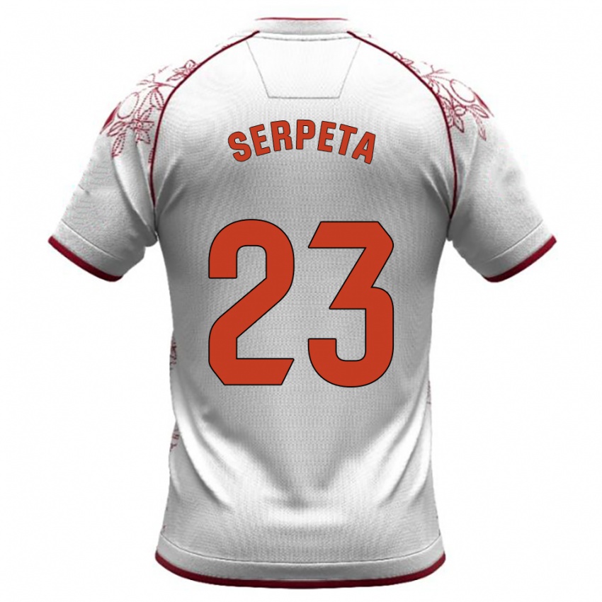 גברים Serpeta #23 לבן בורדו הרחק ג'רזי 2025/26 חולצה קצרה