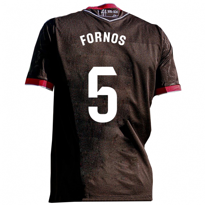 גברים קיקה פורנוס #5 שחור אדום הרחק ג'רזי 2025/26 חולצה קצרה