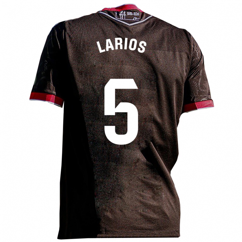 גברים חואן לריוס לופס #5 שחור אדום הרחק ג'רזי 2025/26 חולצה קצרה