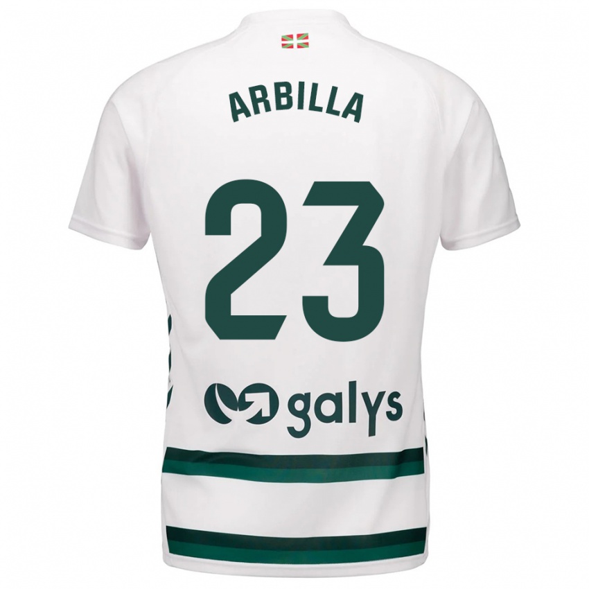 גברים Anaitz Arbilla #23 לבן ירוק הרחק ג'רזי 2025/26 חולצה קצרה
