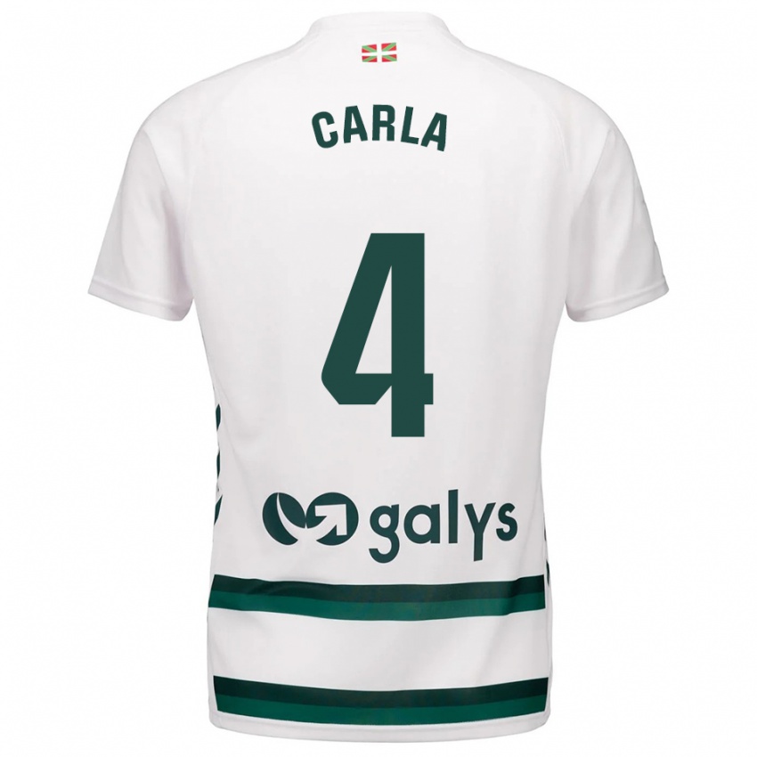 גברים Carla Andrés Abad #4 לבן ירוק הרחק ג'רזי 2025/26 חולצה קצרה