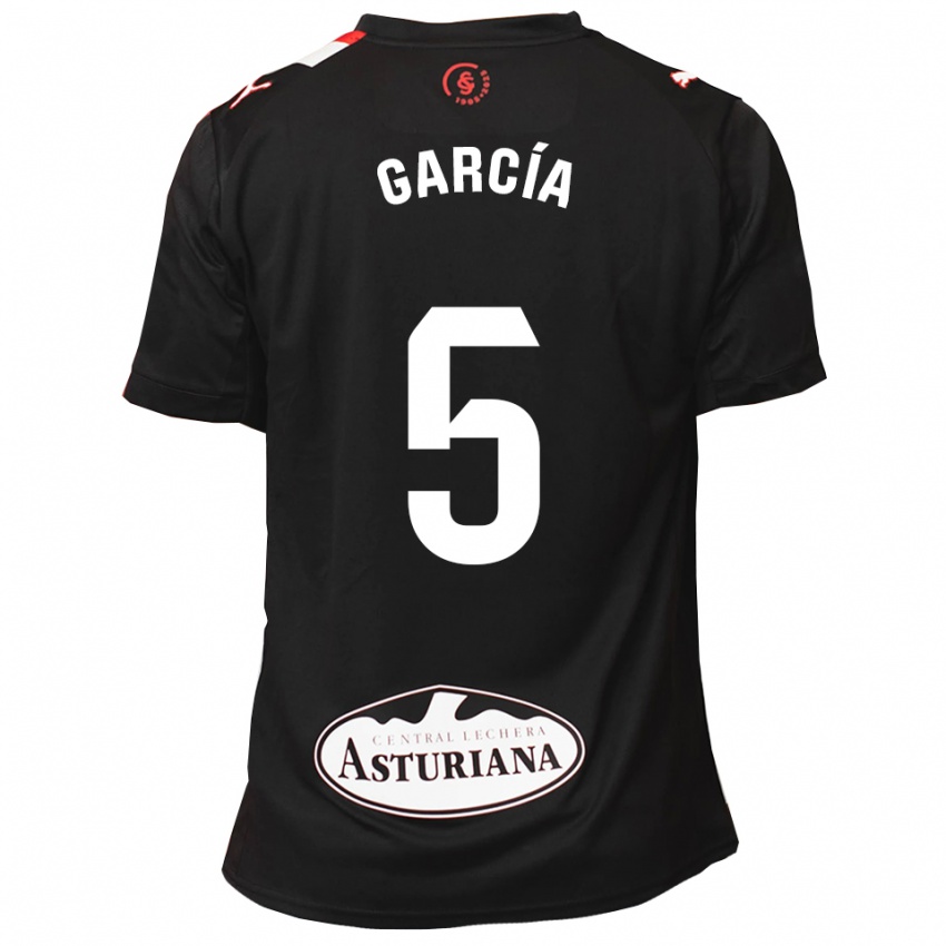 גברים פבלו גרסיה #5 שחור לבן הרחק ג'רזי 2025/26 חולצה קצרה