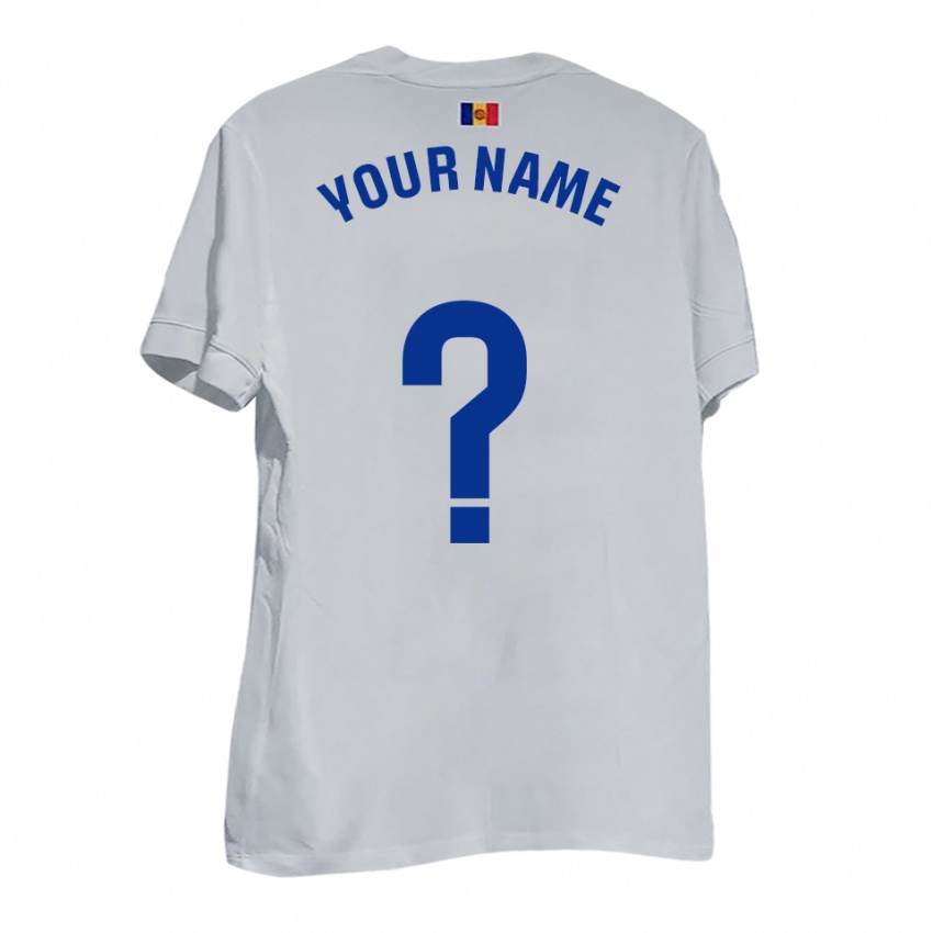 גברים השם שלך #0 לבן צהוב כחול הרחק ג'רזי 2025/26 חולצה קצרה