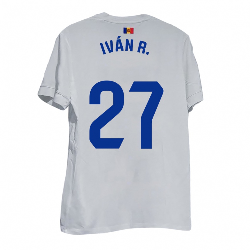 גברים Iván Rodríguez #27 לבן צהוב כחול הרחק ג'רזי 2025/26 חולצה קצרה