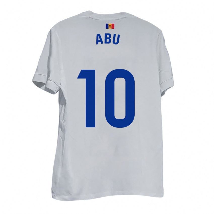 גברים Abu #10 לבן צהוב כחול הרחק ג'רזי 2025/26 חולצה קצרה