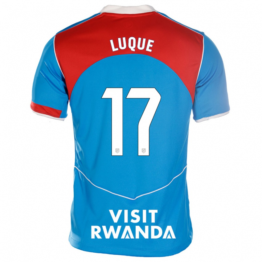 גברים Iker Luque #17 כחול לבן ג'רזי קיט שלישי 2025/26 חולצה קצרה