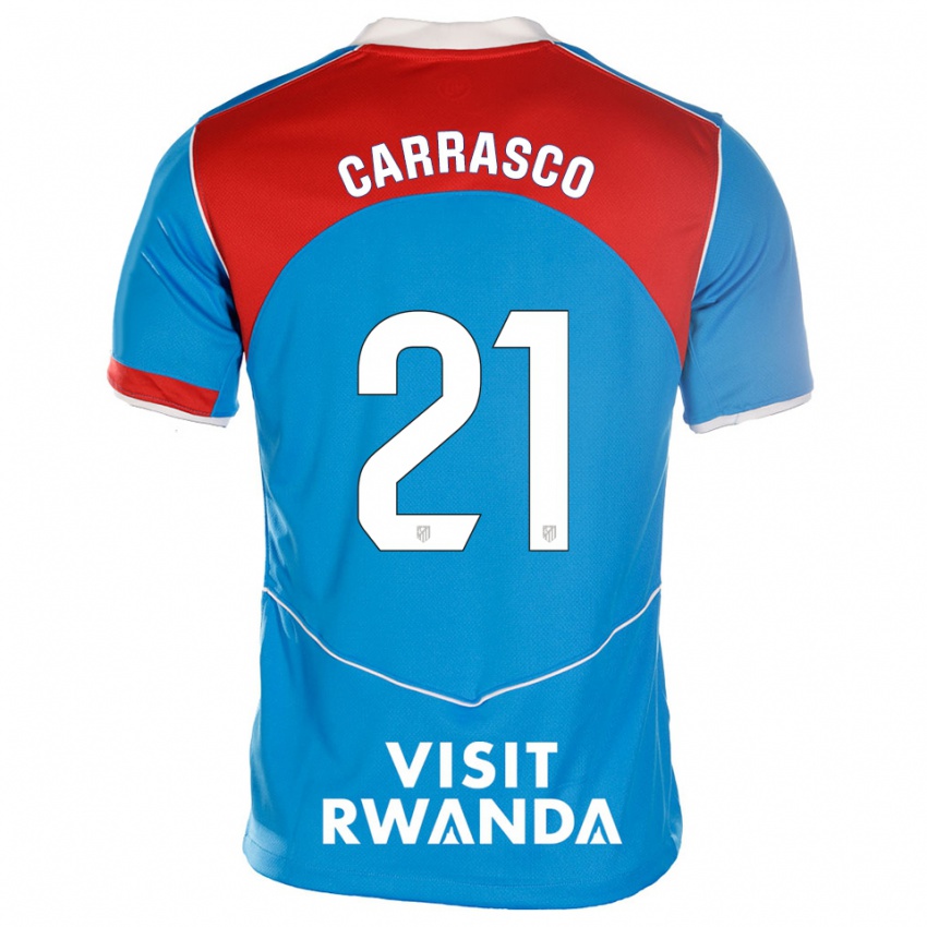 גברים יאניק קרסקו #21 כחול לבן ג'רזי קיט שלישי 2025/26 חולצה קצרה