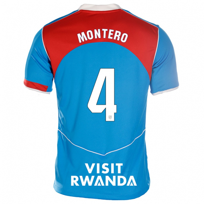 גברים פרנסיסקו מונטרו #4 כחול לבן ג'רזי קיט שלישי 2025/26 חולצה קצרה