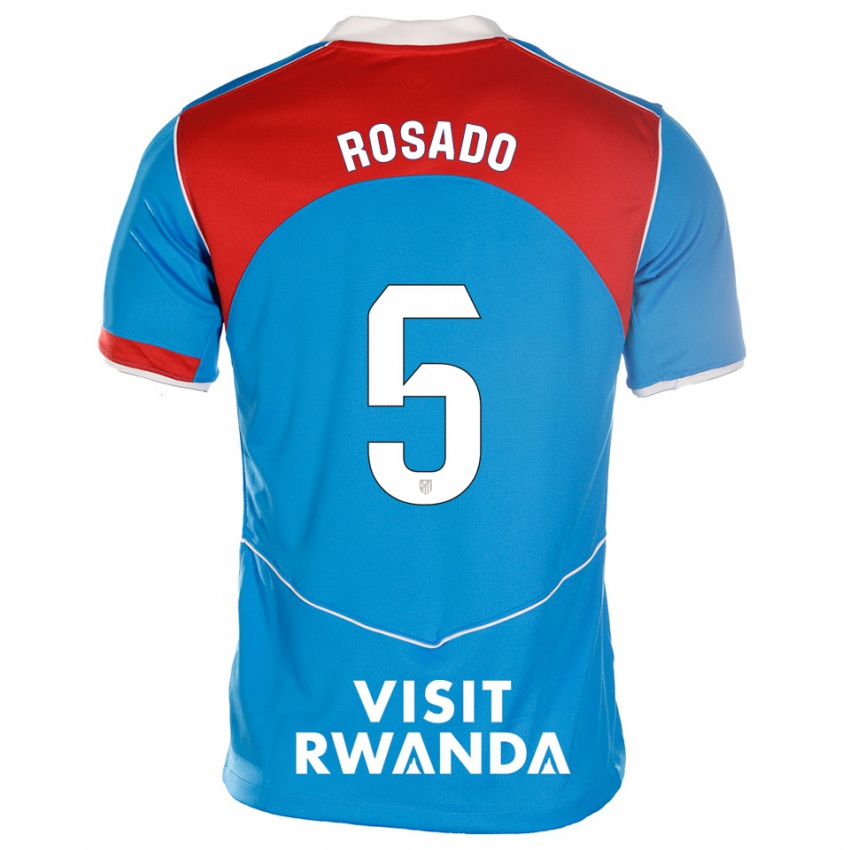 גברים דייגו רוסאדו #5 כחול לבן ג'רזי קיט שלישי 2025/26 חולצה קצרה