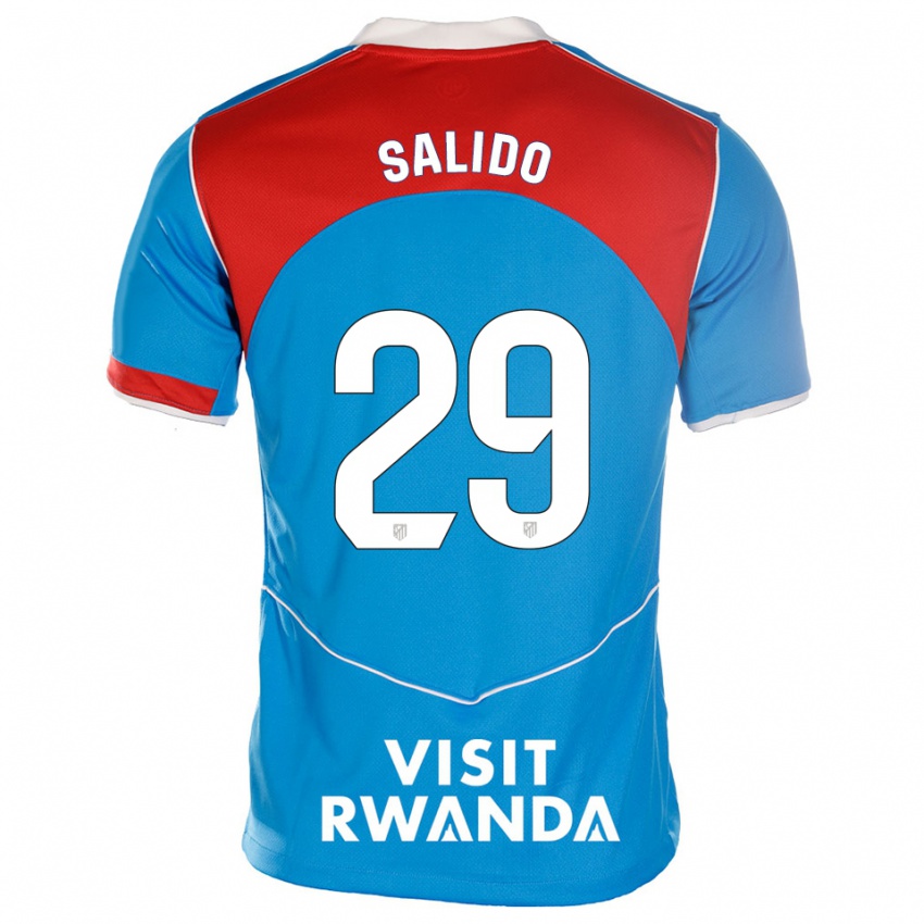גברים אלברטו סלידו #29 כחול לבן ג'רזי קיט שלישי 2025/26 חולצה קצרה