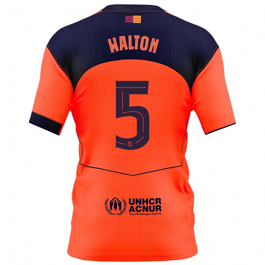 גברים Alexander Walton #5 כתום נייבי ג'רזי קיט שלישי 2025/26 חולצה קצרה