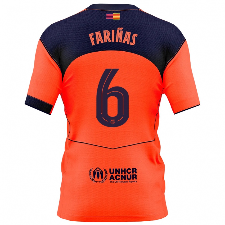 גברים בריאן פאריניאס #6 כתום נייבי ג'רזי קיט שלישי 2025/26 חולצה קצרה