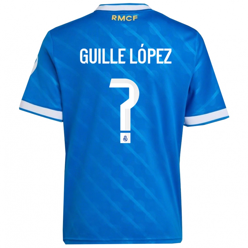 גברים Guille López #0 כחול לבן ג'רזי קיט שלישי 2025/26 חולצה קצרה