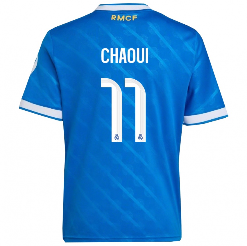 גברים Omar Chaoui #11 כחול לבן ג'רזי קיט שלישי 2025/26 חולצה קצרה