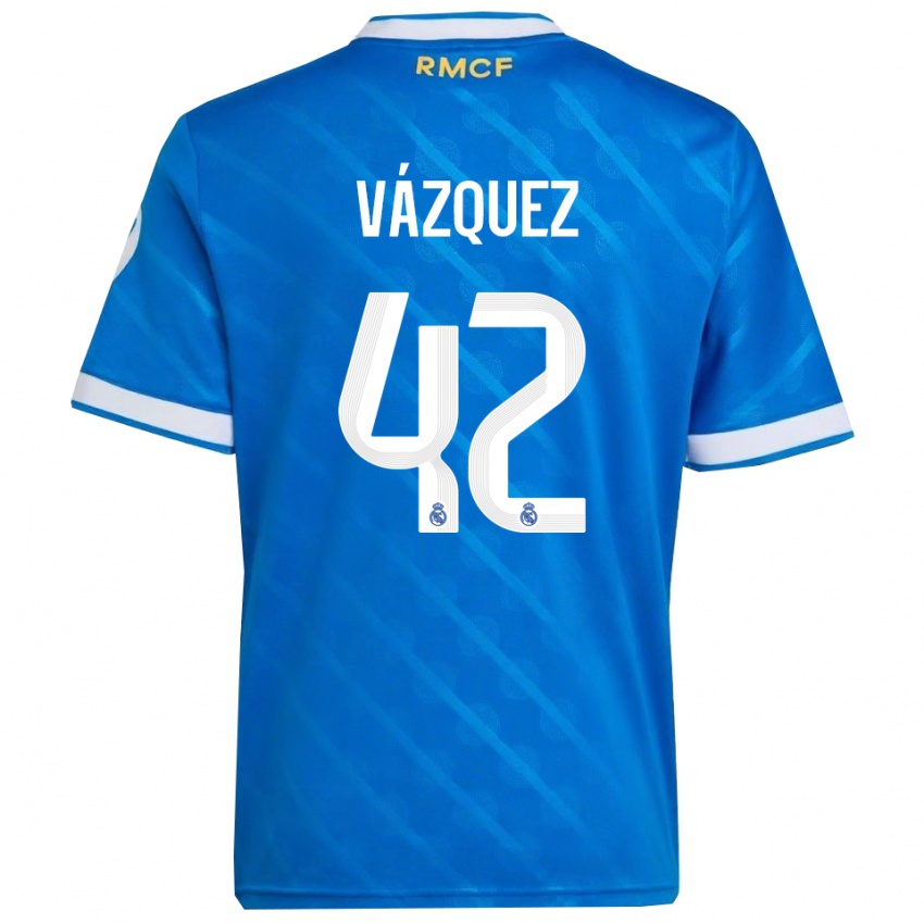 גברים Erik Vázquez #42 כחול לבן ג'רזי קיט שלישי 2025/26 חולצה קצרה