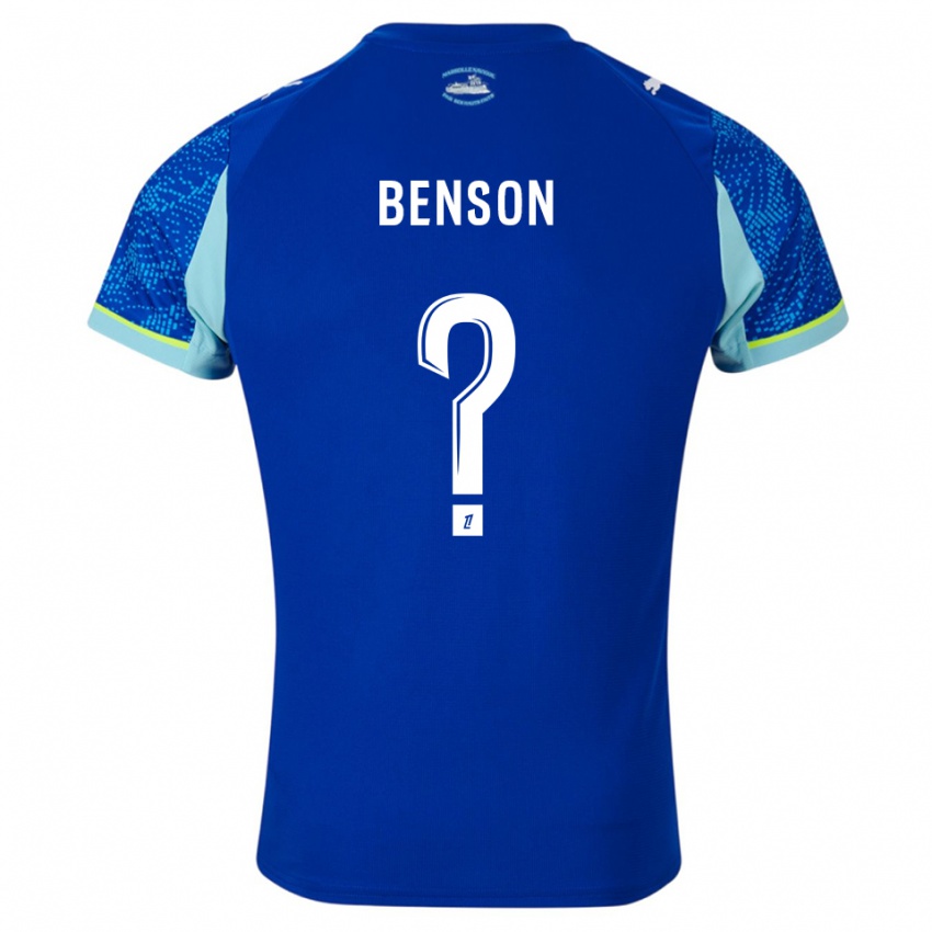 גברים Laoni Benson #0 תכלת לבן ג'רזי קיט שלישי 2025/26 חולצה קצרה
