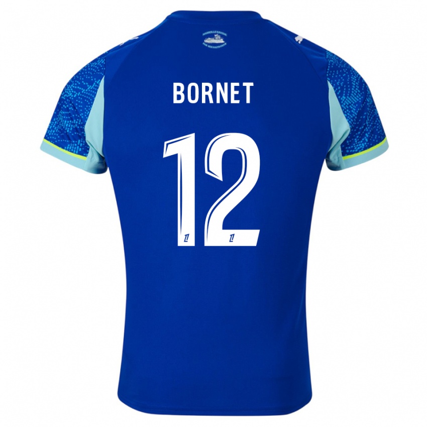גברים Camille Bornet #12 תכלת לבן ג'רזי קיט שלישי 2025/26 חולצה קצרה