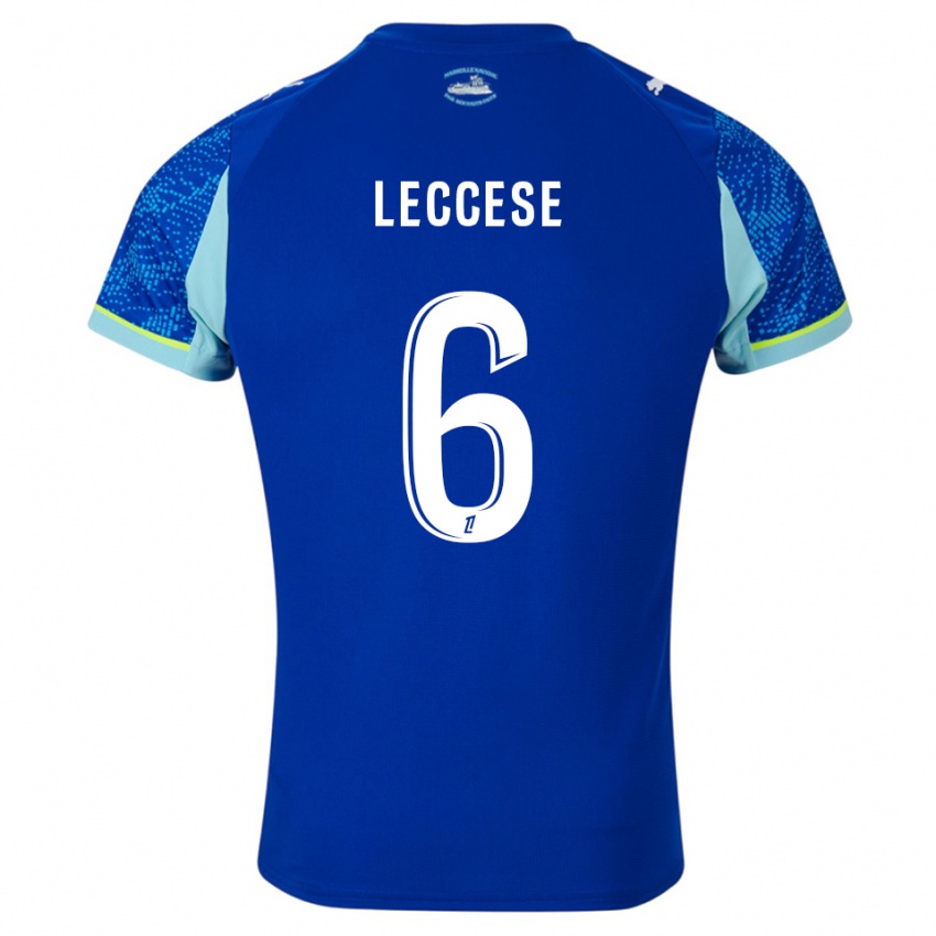 גברים Milan Leccese #6 תכלת לבן ג'רזי קיט שלישי 2025/26 חולצה קצרה