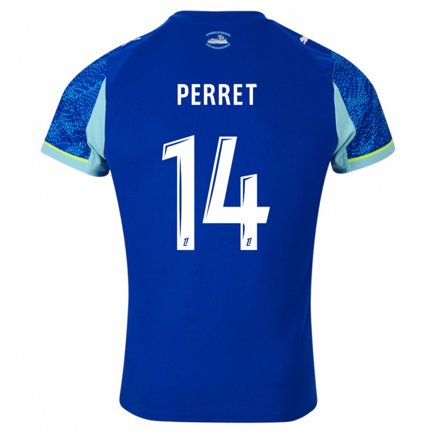 גברים ג'ני פרט #14 תכלת לבן ג'רזי קיט שלישי 2025/26 חולצה קצרה