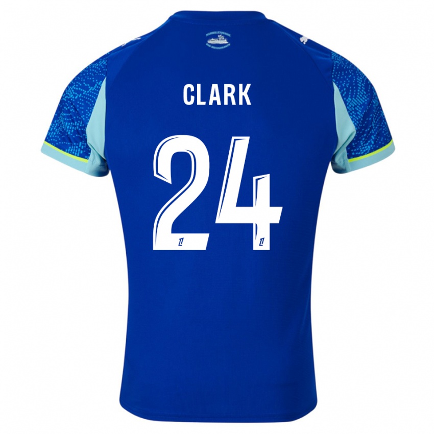 גברים Ashley Clark #24 תכלת לבן ג'רזי קיט שלישי 2025/26 חולצה קצרה