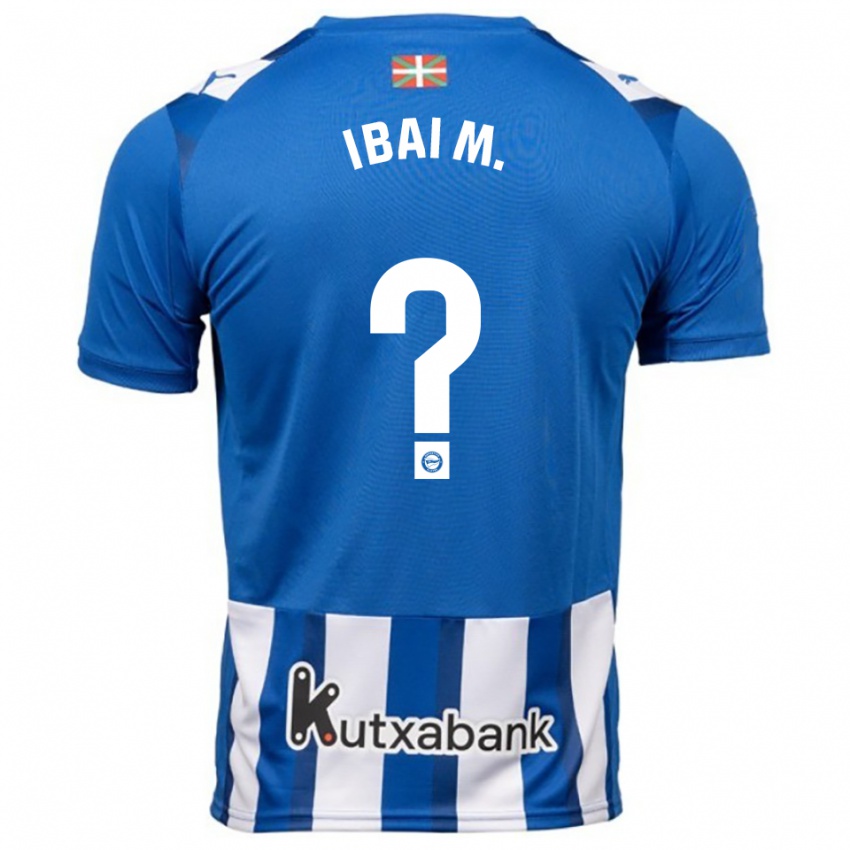 נשים Ibai Martínez #0 כחול לבן ג'רזי ביתית 2025/26 חולצה קצרה