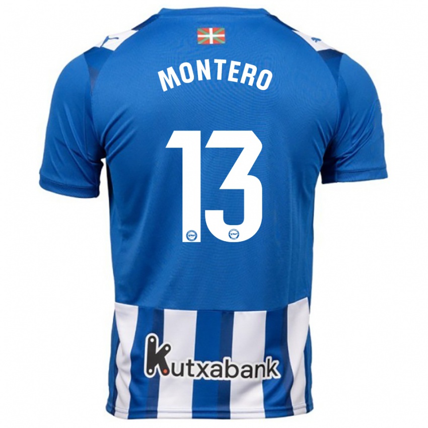 נשים רובן מונטרו פרננדס #13 כחול לבן ג'רזי ביתית 2025/26 חולצה קצרה
