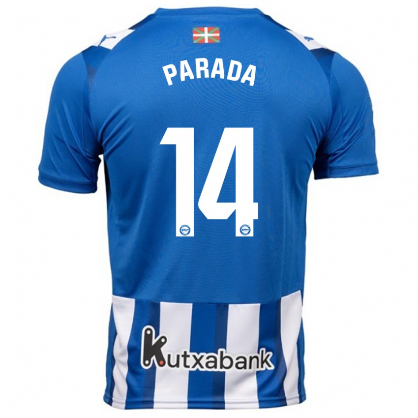 נשים ויקטור פאראדה #14 כחול לבן ג'רזי ביתית 2025/26 חולצה קצרה